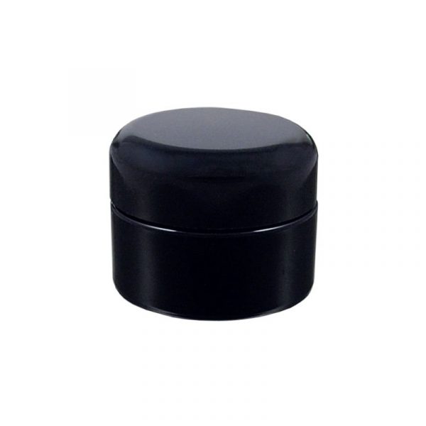 Miron Violet Glass Wide Neck Cosmetic/Herb Jar 15ml (Standard) with Black Lid