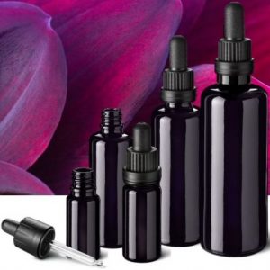Miron Violet Glass Dropper Bottles