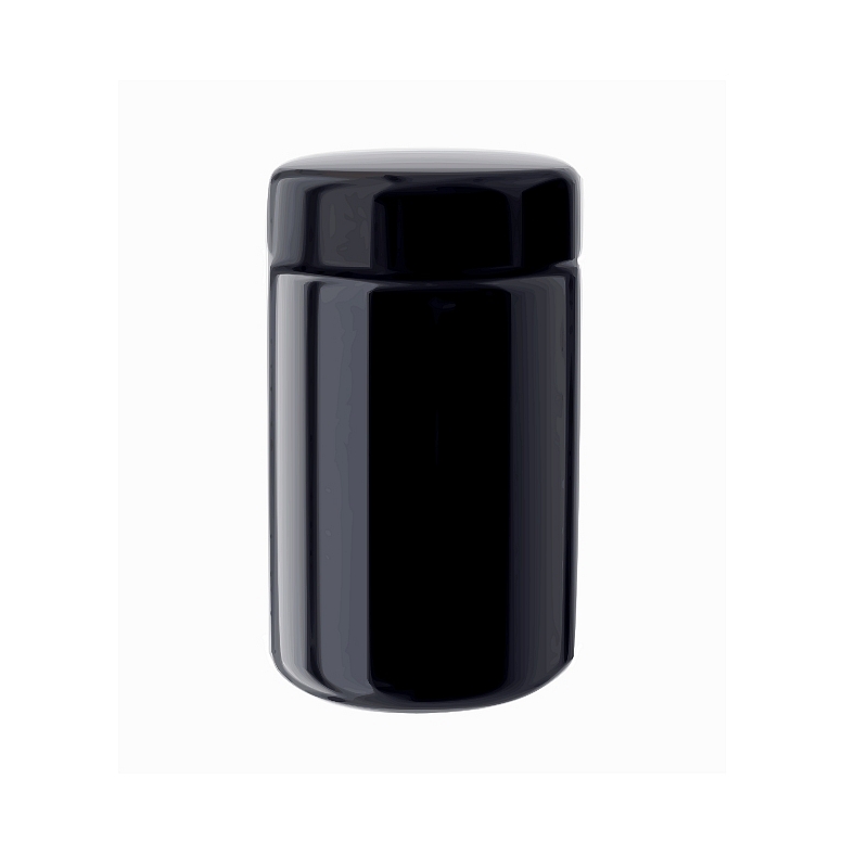 Miron Violet Glass Wide Neck Jar 100ml (Wide) with Black Lid WHA-B-100