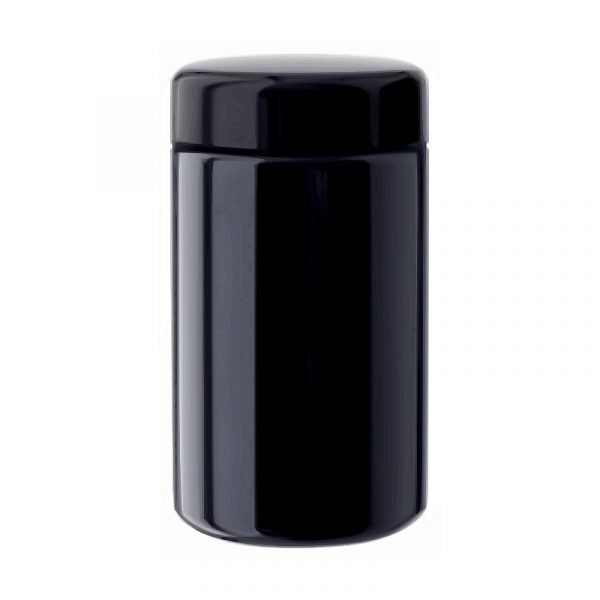 Miron Violet Glass Wide Neck Jar 100ml (Wide) with Black Lid WHA-B-200