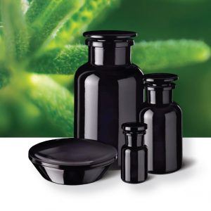 Miron Violet Glass Apothecary Bottles